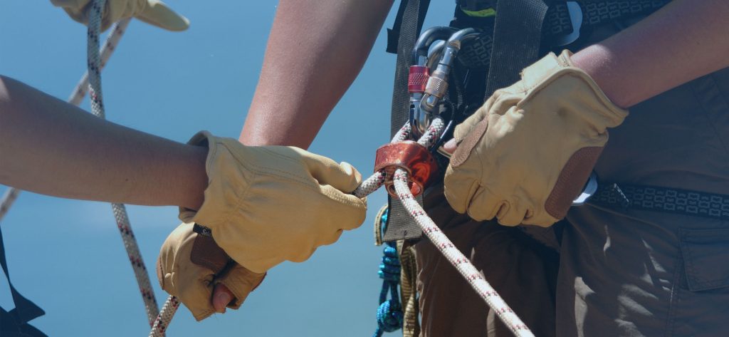 Rock climbing safety harness